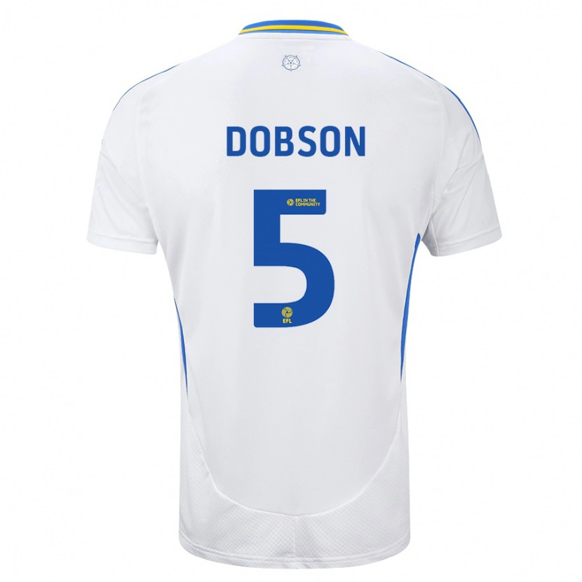 Danxen Herren Ellie Dobson #5 Weiß Blau Heimtrikot Trikot 2024/25 T-Shirt Schweiz