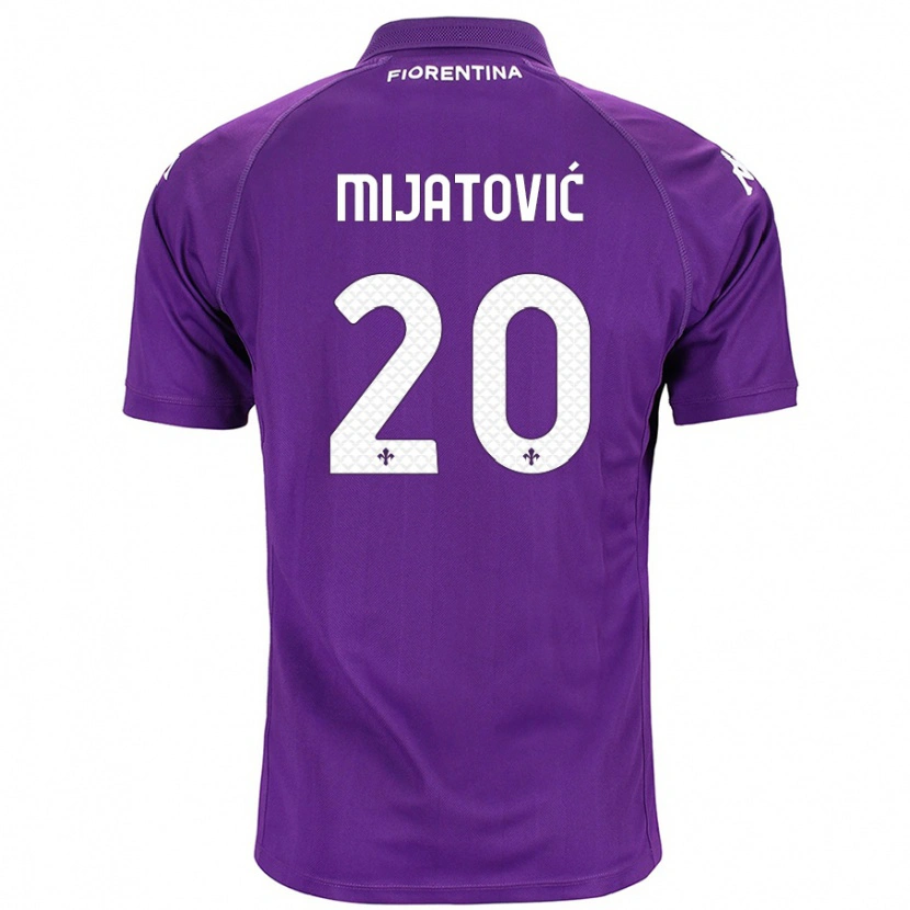 Danxen Herren Milica Mijatović #20 Violett Heimtrikot Trikot 2024/25 T-Shirt Schweiz