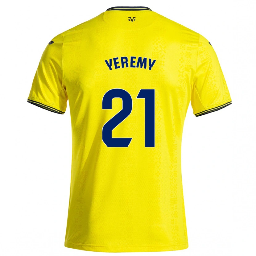 Danxen Herren Yéremy Pino #21 Gelb Schwarz Heimtrikot Trikot 2024/25 T-Shirt Schweiz