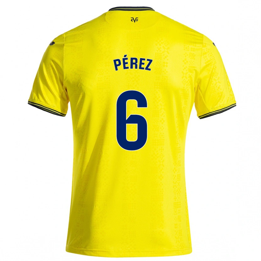 Danxen Herren Hugo Pérez #6 Gelb Schwarz Heimtrikot Trikot 2024/25 T-Shirt Schweiz