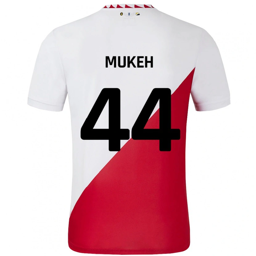 Danxen Herren Joshua Mukeh #44 Weiß Rot Heimtrikot Trikot 2024/25 T-Shirt Schweiz