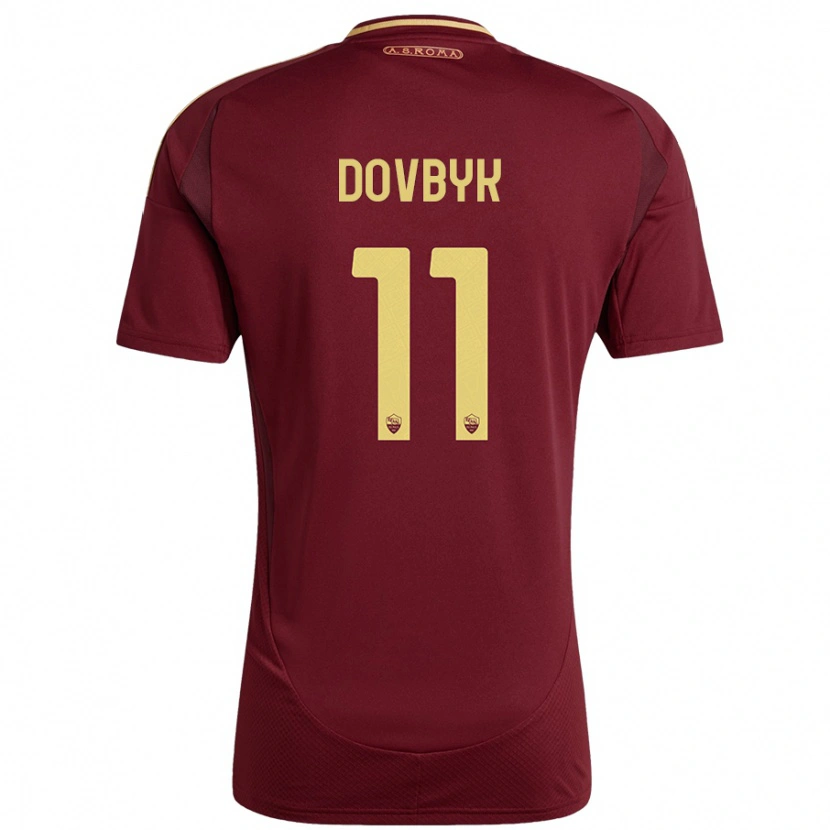 Danxen Herren Artem Dovbyk #11 Rot Braun Gold Heimtrikot Trikot 2024/25 T-Shirt Schweiz