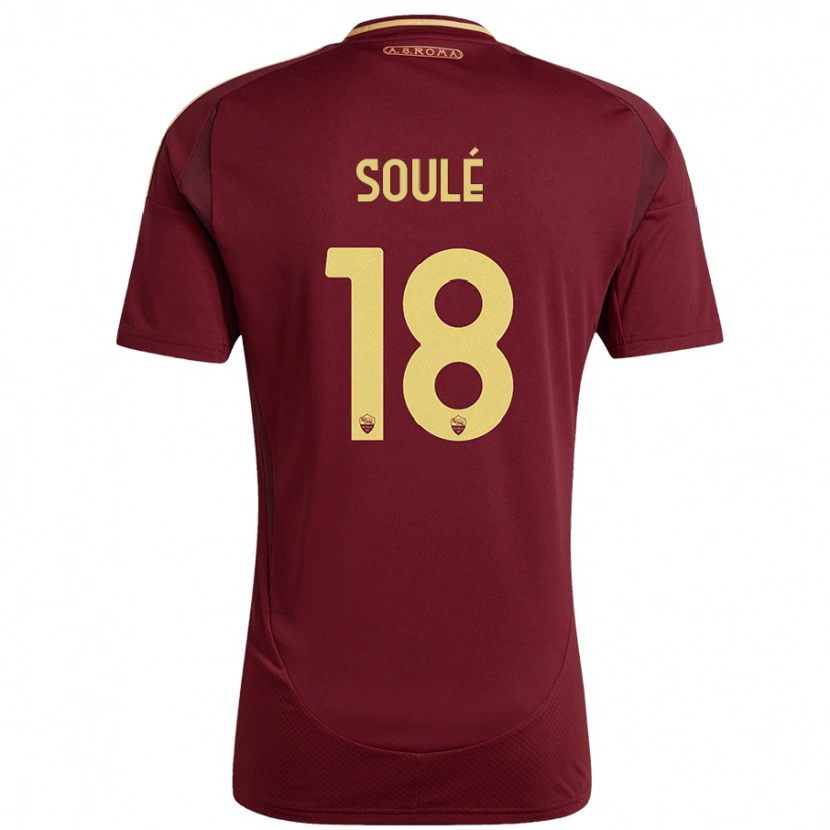 Danxen Herren Matías Soulé #18 Rot Braun Gold Heimtrikot Trikot 2024/25 T-Shirt Schweiz