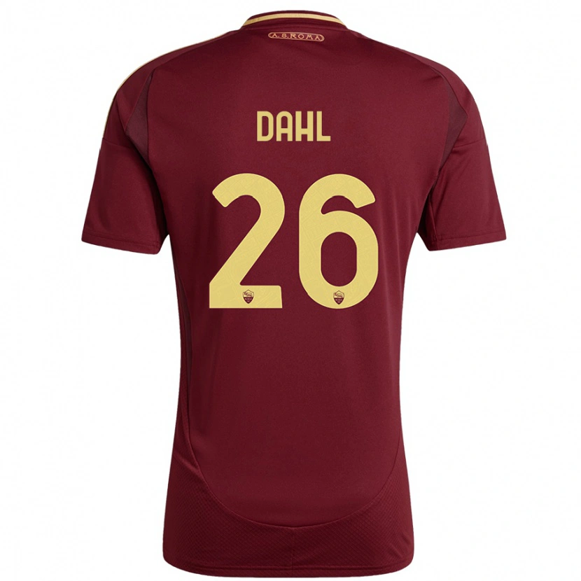 Danxen Herren Samuel Dahl #26 Rot Braun Gold Heimtrikot Trikot 2024/25 T-Shirt Schweiz