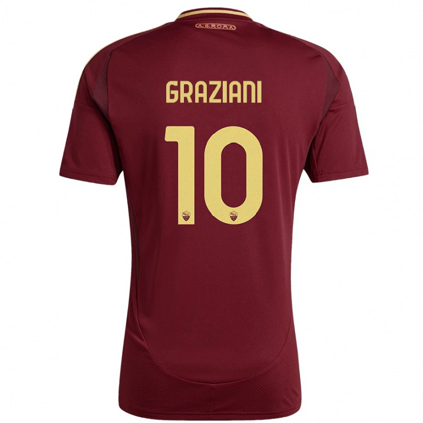 Danxen Herren Leonardo Graziani #10 Rot Braun Gold Heimtrikot Trikot 2024/25 T-Shirt Schweiz