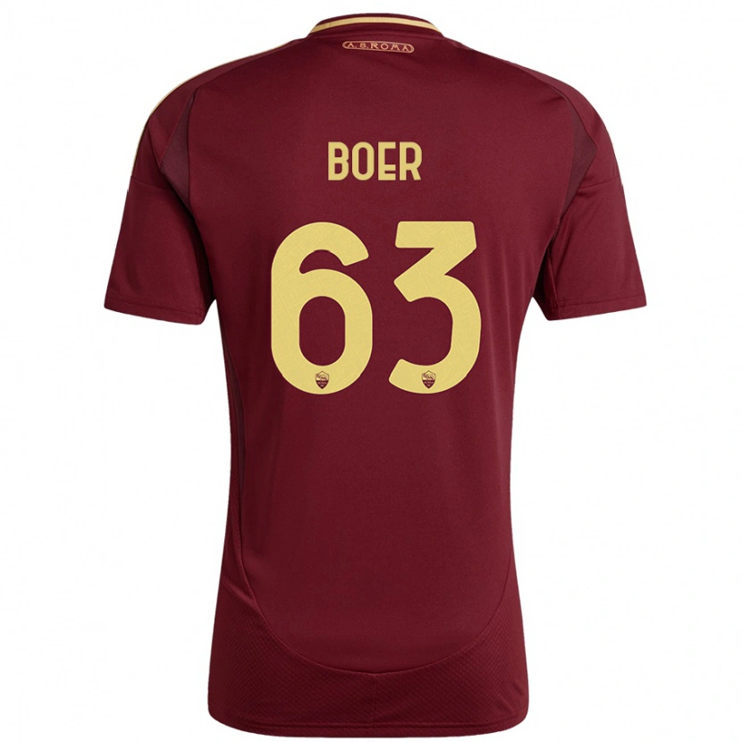 Danxen Herren Pietro Boer #63 Rot Braun Gold Heimtrikot Trikot 2024/25 T-Shirt Schweiz