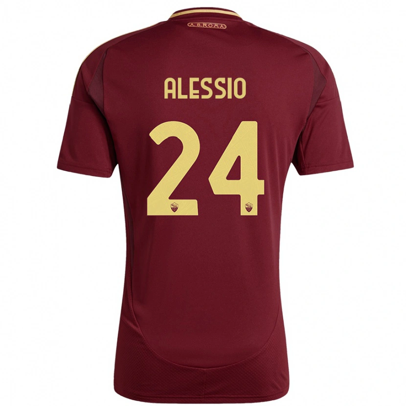 Danxen Herren Filippo Alessio #24 Rot Braun Gold Heimtrikot Trikot 2024/25 T-Shirt Schweiz