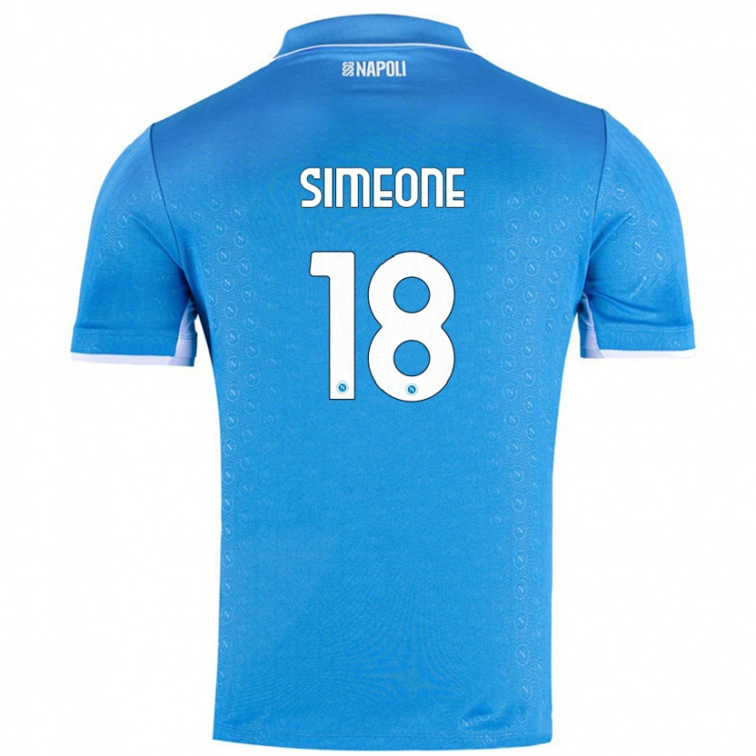 Danxen Herren Giovanni Simeone #18 Himmelblau Heimtrikot Trikot 2024/25 T-Shirt Schweiz