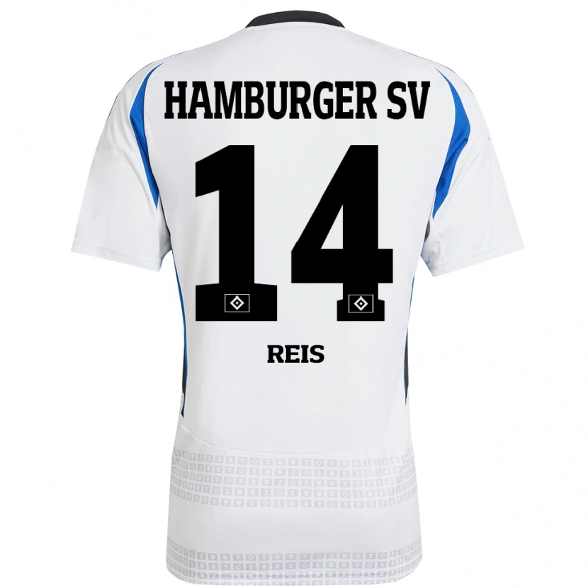 Danxen Herren Ludovit Reis #14 Weiß Blau Heimtrikot Trikot 2024/25 T-Shirt Schweiz