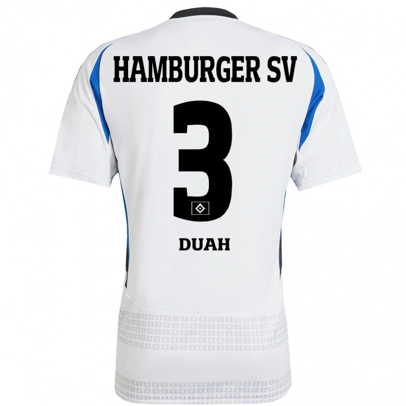 Danxen Herren Dennis Duah #3 Weiß Blau Heimtrikot Trikot 2024/25 T-Shirt Schweiz