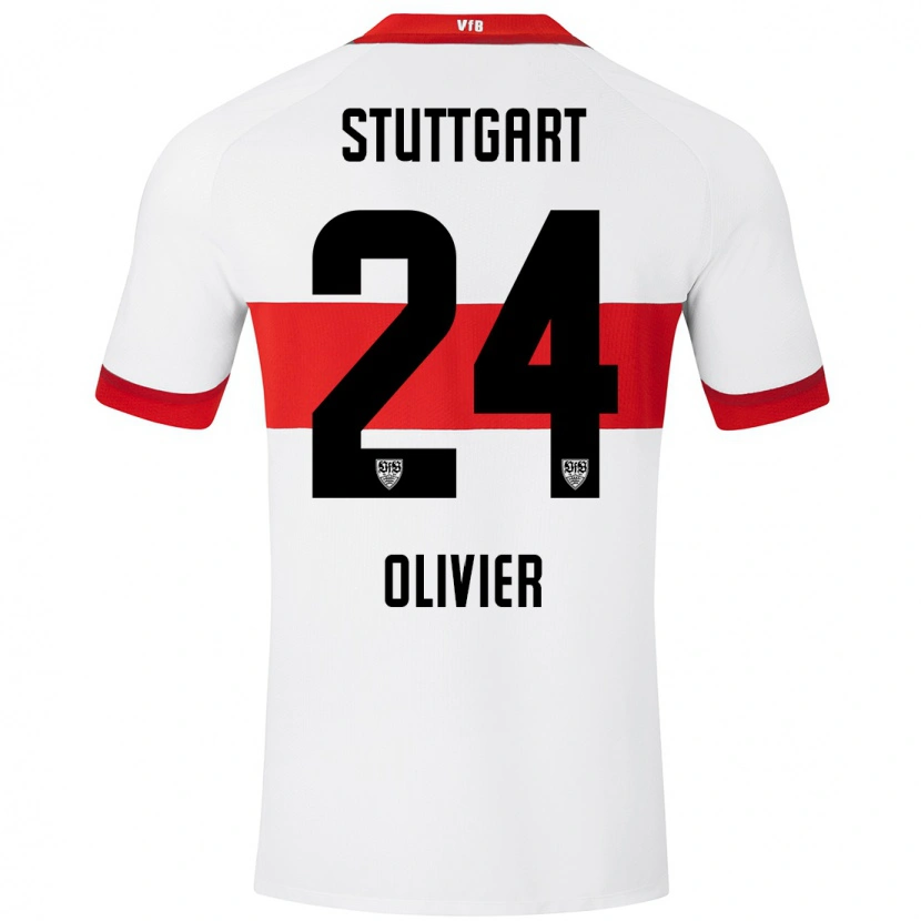 Danxen Herren Christopher Olivier #24 Weiß Rot Heimtrikot Trikot 2024/25 T-Shirt Schweiz