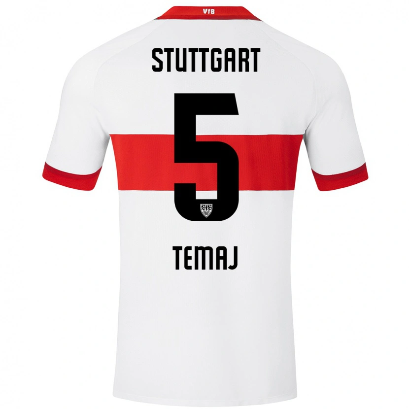 Danxen Herren Laureta Temaj #5 Weiß Rot Heimtrikot Trikot 2024/25 T-Shirt Schweiz