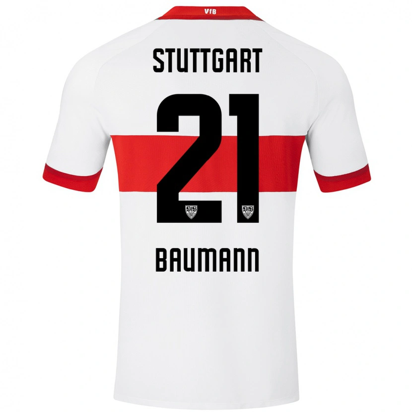 Danxen Herren Katharina Baumann #21 Weiß Rot Heimtrikot Trikot 2024/25 T-Shirt Schweiz