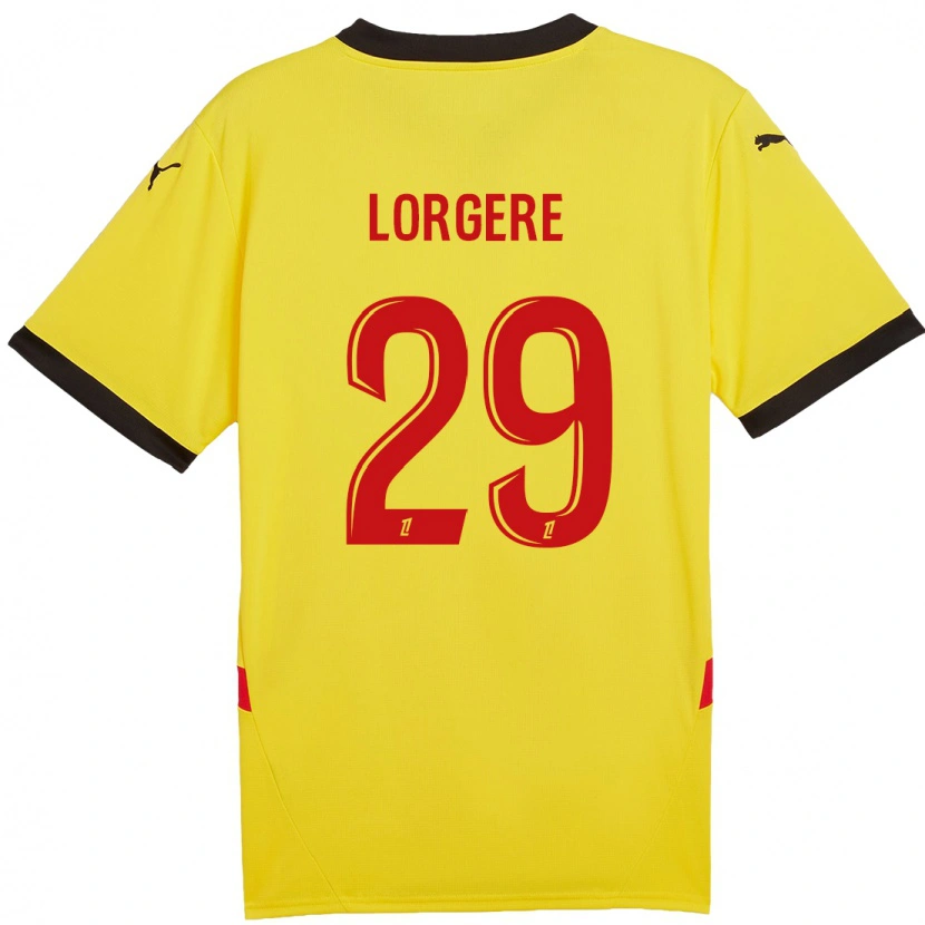 Danxen Herren Charlotte Lorgeré #29 Gelb Rot Heimtrikot Trikot 2024/25 T-Shirt Schweiz