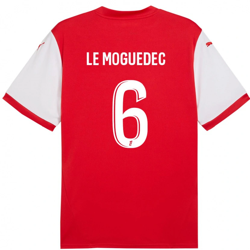 Danxen Herren Anaële Le Moguédec #6 Rot Weiß Heimtrikot Trikot 2024/25 T-Shirt Schweiz