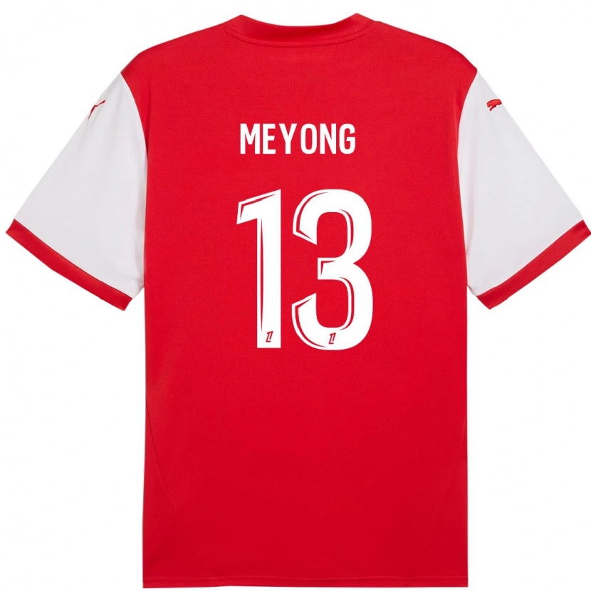 Danxen Herren Charlène Meyong #13 Rot Weiß Heimtrikot Trikot 2024/25 T-Shirt Schweiz