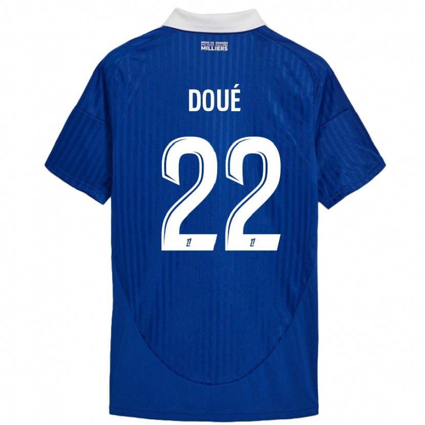 Danxen Herren Guéla Doué #22 Blau Weiß Heimtrikot Trikot 2024/25 T-Shirt Schweiz