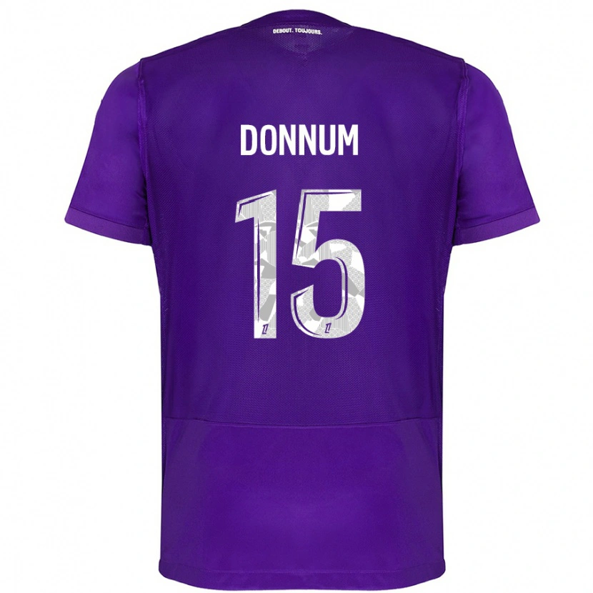 Danxen Herren Aron Dønnum #15 Violett Weiß Heimtrikot Trikot 2024/25 T-Shirt Schweiz