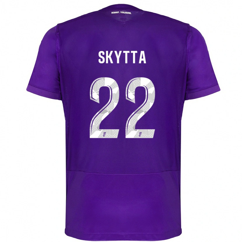 Danxen Herren Naatan Skyttä #22 Violett Weiß Heimtrikot Trikot 2024/25 T-Shirt Schweiz