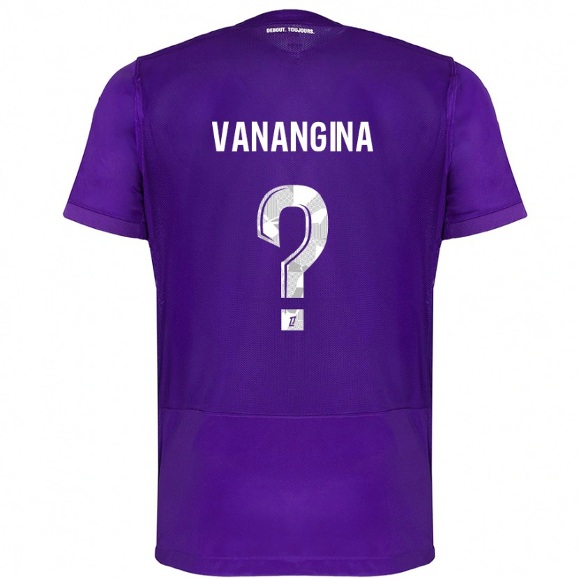 Danxen Herren Mechack Niombo Vanangina #0 Violett Weiß Heimtrikot Trikot 2024/25 T-Shirt Schweiz