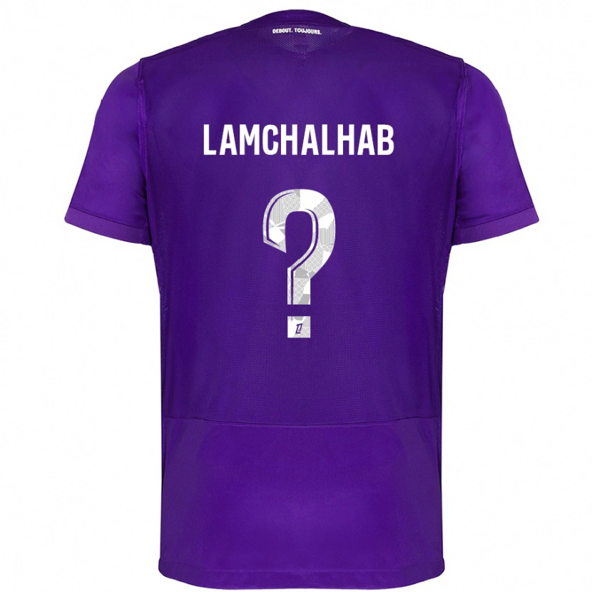 Danxen Herren Merwan Lamchalhab #0 Violett Weiß Heimtrikot Trikot 2024/25 T-Shirt Schweiz