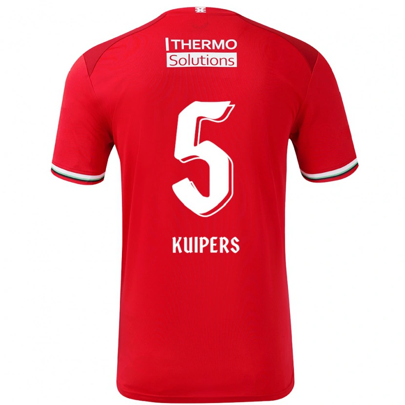 Danxen Herren Bas Kuipers #5 Rot Weiß Heimtrikot Trikot 2024/25 T-Shirt Schweiz