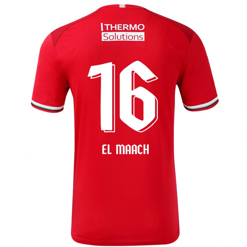 Danxen Herren Issam El Maach #16 Rot Weiß Heimtrikot Trikot 2024/25 T-Shirt Schweiz