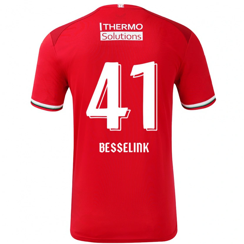 Danxen Herren Gijs Besselink #41 Rot Weiß Heimtrikot Trikot 2024/25 T-Shirt Schweiz