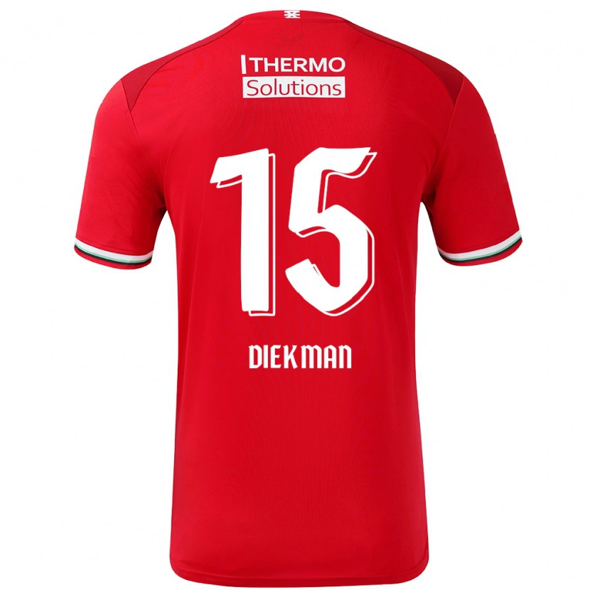 Danxen Herren Jill Diekman #15 Rot Weiß Heimtrikot Trikot 2024/25 T-Shirt Schweiz