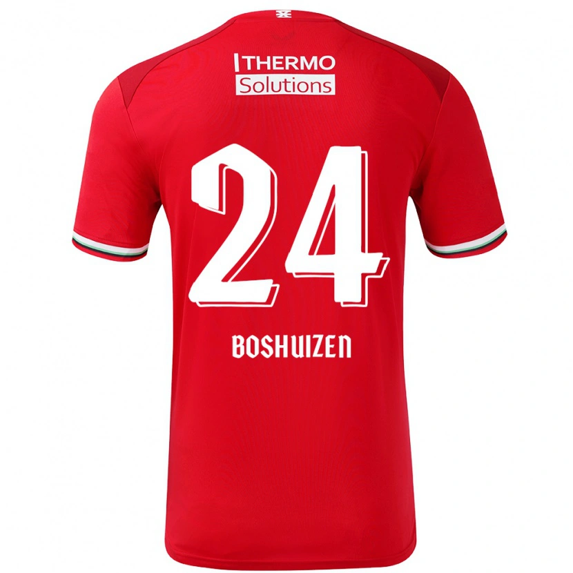 Danxen Herren Annouk Boshuizen #24 Rot Weiß Heimtrikot Trikot 2024/25 T-Shirt Schweiz