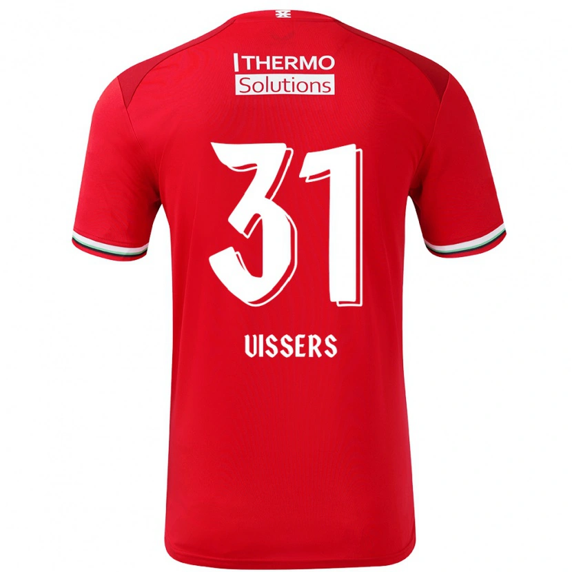 Danxen Herren Kiki Vissers #31 Rot Weiß Heimtrikot Trikot 2024/25 T-Shirt Schweiz