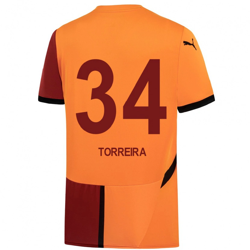 Danxen Herren Lucas Torreira #34 Gelb Rot Heimtrikot Trikot 2024/25 T-Shirt Schweiz