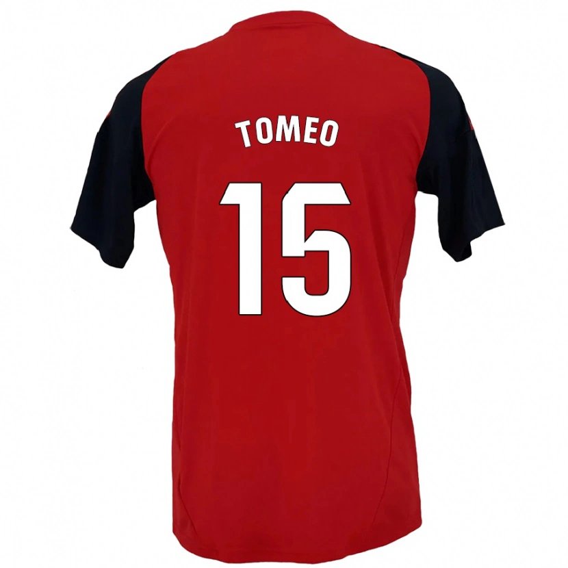 Danxen Herren Pablo Tomeo #15 Rot Schwarz Heimtrikot Trikot 2024/25 T-Shirt Schweiz