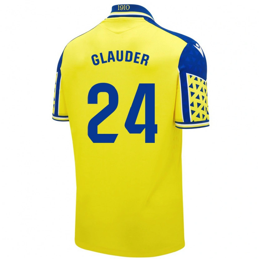 Danxen Herren Cristian Glauder #24 Gelb Blau Heimtrikot Trikot 2024/25 T-Shirt Schweiz