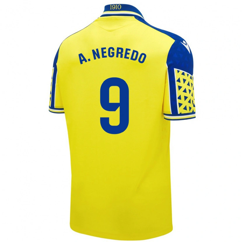 Danxen Herren Álvaro Negredo #9 Gelb Blau Heimtrikot Trikot 2024/25 T-Shirt Schweiz