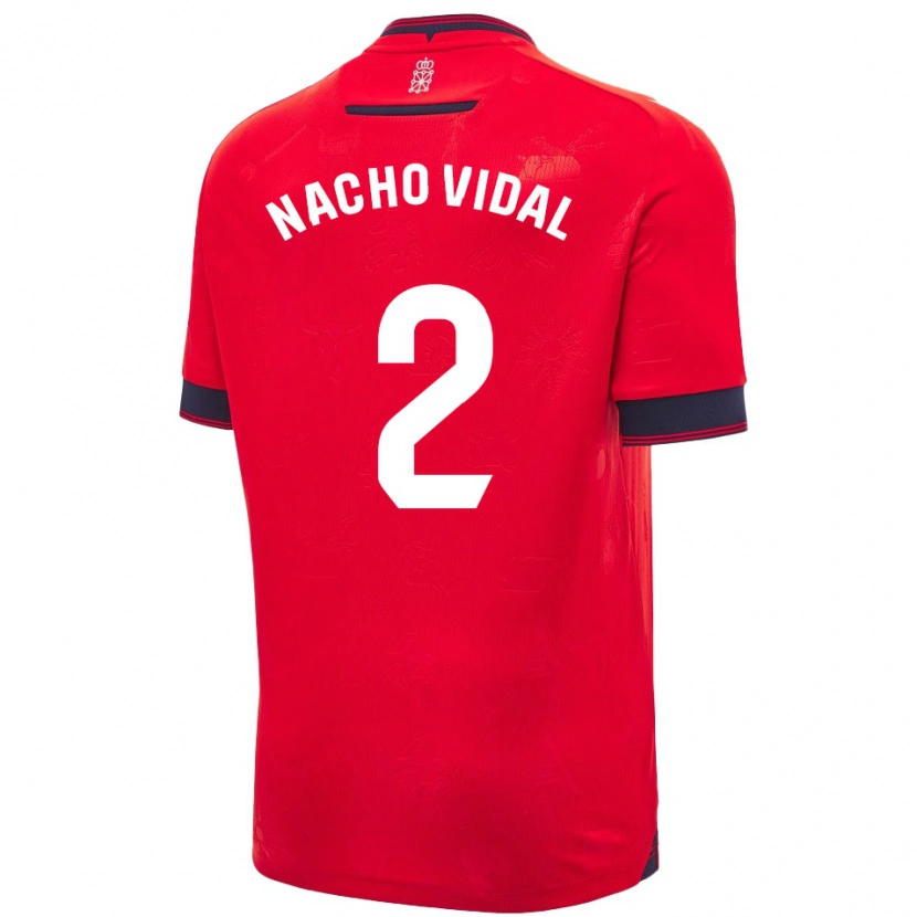 Danxen Herren Nacho Vidal #2 Rot Weiß Heimtrikot Trikot 2024/25 T-Shirt Schweiz