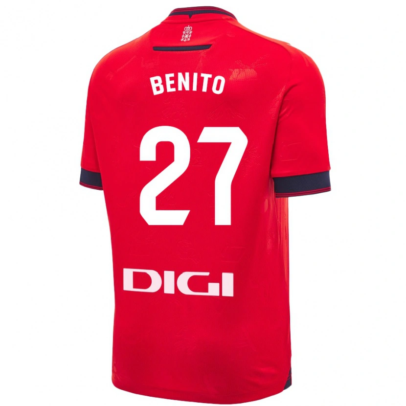 Danxen Herren Iker Benito #27 Rot Weiß Heimtrikot Trikot 2024/25 T-Shirt Schweiz