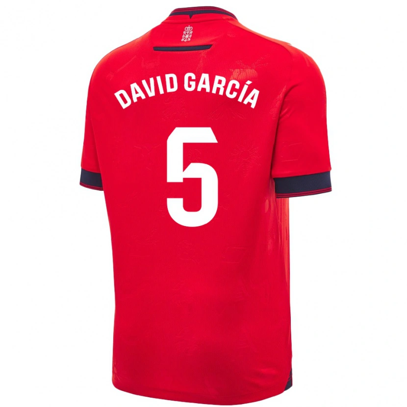 Danxen Herren David García #5 Rot Weiß Heimtrikot Trikot 2024/25 T-Shirt Schweiz