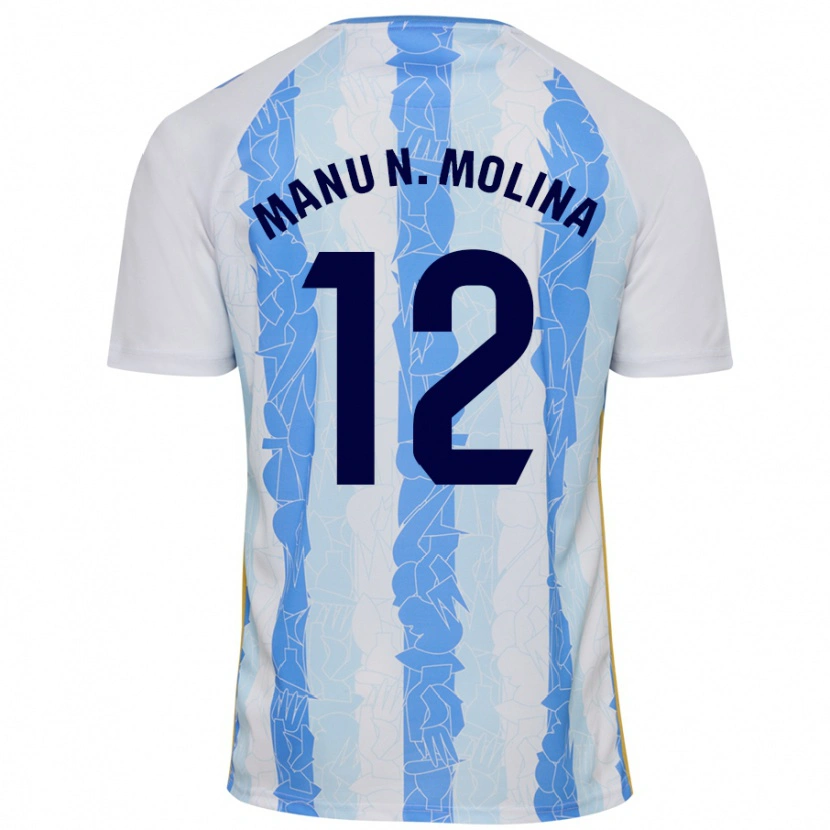 Danxen Herren Manu Molina #12 Weiß Blau Heimtrikot Trikot 2024/25 T-Shirt Schweiz