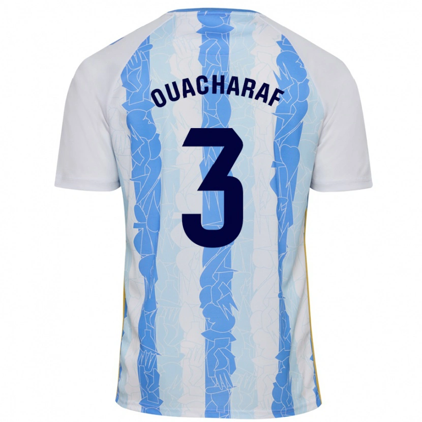 Danxen Herren Bilal Ouacharaf #3 Weiß Blau Heimtrikot Trikot 2024/25 T-Shirt Schweiz