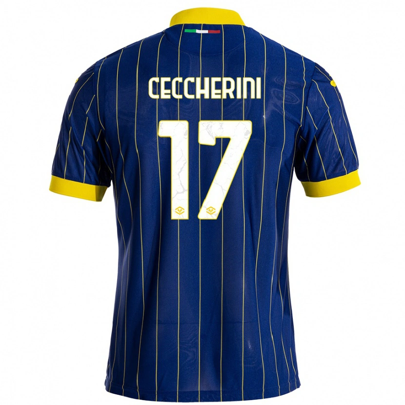 Danxen Herren Federico Ceccherini #17 Blau Gelb Heimtrikot Trikot 2024/25 T-Shirt Schweiz