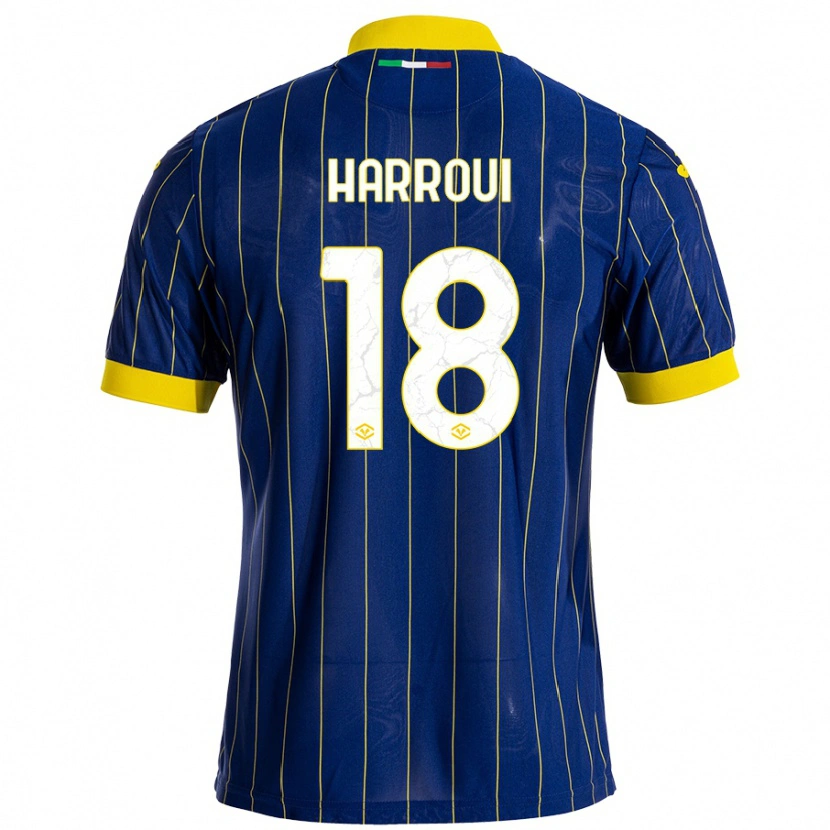 Danxen Herren Abdou Harroui #18 Blau Gelb Heimtrikot Trikot 2024/25 T-Shirt Schweiz