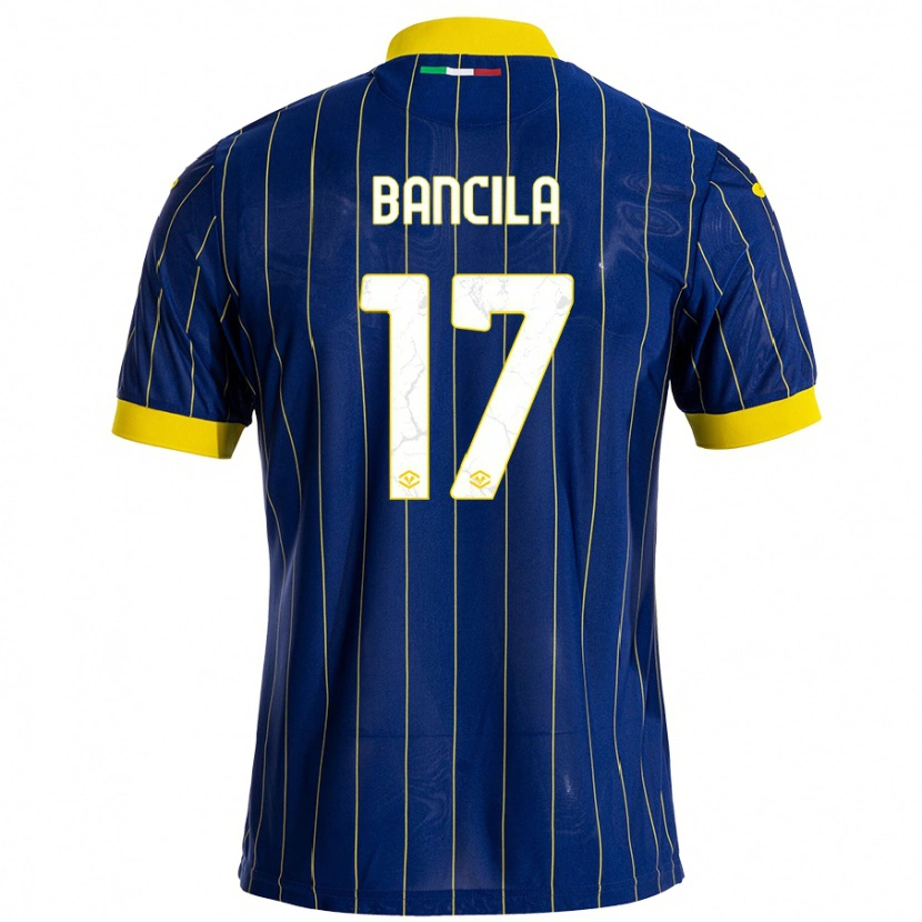 Danxen Herren Darius Băncilă #17 Blau Gelb Heimtrikot Trikot 2024/25 T-Shirt Schweiz