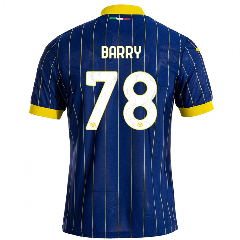 Danxen Herren Oumar Barry #78 Blau Gelb Heimtrikot Trikot 2024/25 T-Shirt Schweiz