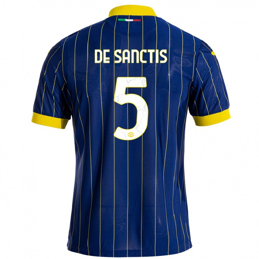 Danxen Herren Aurora De Sanctis #5 Blau Gelb Heimtrikot Trikot 2024/25 T-Shirt Schweiz