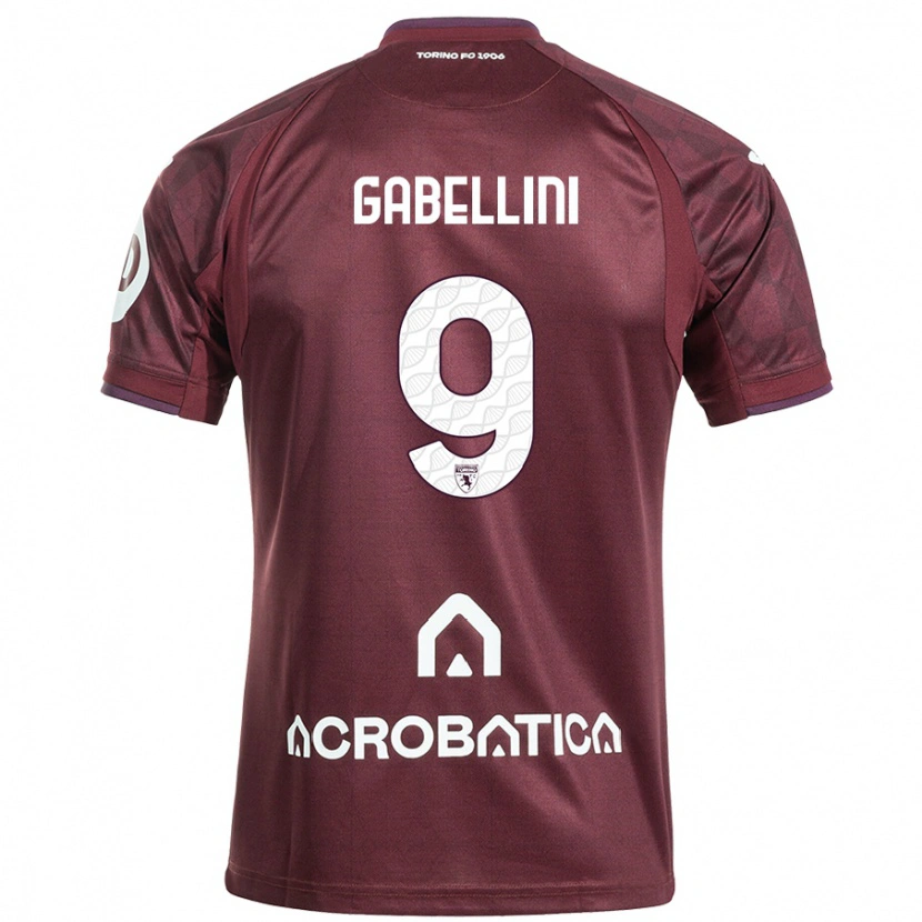 Danxen Herren Tommaso Gabellini #9 Kastanienbraun Weiß Heimtrikot Trikot 2024/25 T-Shirt Schweiz