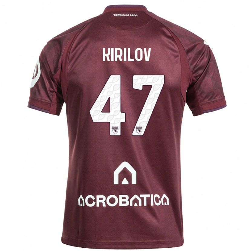 Danxen Herren Martin Kirilov #47 Kastanienbraun Weiß Heimtrikot Trikot 2024/25 T-Shirt Schweiz