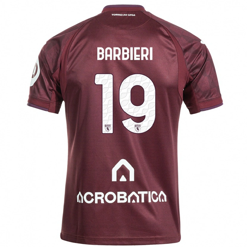 Danxen Herren Raffaella Barbieri #19 Kastanienbraun Weiß Heimtrikot Trikot 2024/25 T-Shirt Schweiz