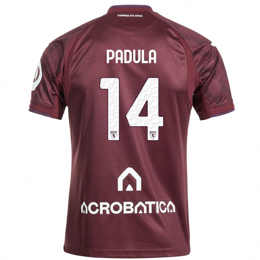 Danxen Herren Cristian Padula #14 Kastanienbraun Weiß Heimtrikot Trikot 2024/25 T-Shirt Schweiz