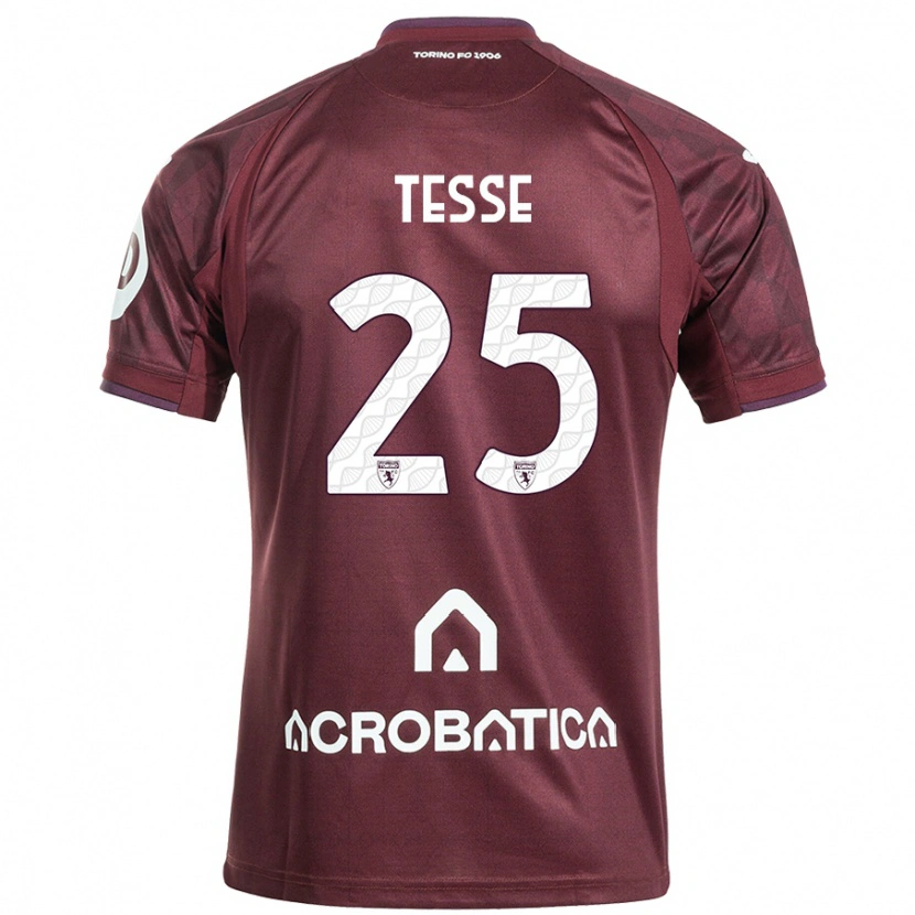 Danxen Herren Manuela Tesse #25 Kastanienbraun Weiß Heimtrikot Trikot 2024/25 T-Shirt Schweiz